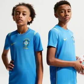 Тениска Nike Kids Brazil Short Sleeve T-Shirt - Blue/White тениска,национални,отбори,футболни,фланелки,детски,тениски,nike,kids,brazil,short,sleeve,t,shirt,blue,white