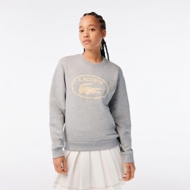 Поларена блуза Lacoste Loose Fit Organic Cotton Fleece Sweatshirt - Grey поларена,блуза,lacoste,loose,fit,organic,cotton,fleece,sweatshirt,grey