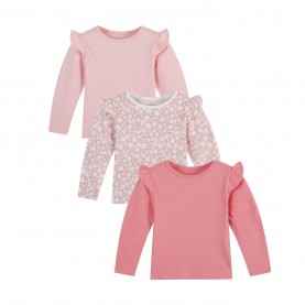 детски,облекла,hello,world,baby,girl,pack,of,3,tops,multi