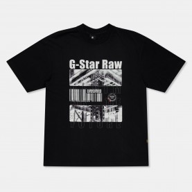 Тениска G Star Kids Oversized Fit T-Shirt - Dk Black тениска,g,star,kids,oversized,fit,t,shirt,dk,black