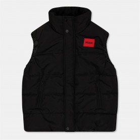елек,детски,3/4,панталони,hugo,kids',padded,sleeveless,gilet,black,09b