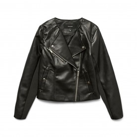 яке,дамски,жилетки,vero,moda,riley,faux,leather,jacket,black