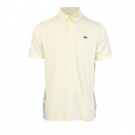Блуза с яка Lacoste Regular Fit UV Protect Golf Polo Shirt - White Yellow блуза,с,яка,мъжки,тениски,lacoste,regular,fit,uv,protect,golf,polo,shirt,white,yellow