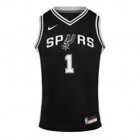фланелка,детски,3/4,панталони,детски,тениски,nike,san,antonio,spurs,wembanyama,#1,jersey,black