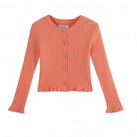 детска,жилетка,be,you,younger,girl,ribbed,cardigan,coral,coral