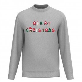 блуза,коледни,пуловери,мъжки,блузи,plain,lazy,merry,christmas,typography,sweater,grey