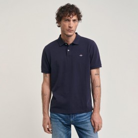 Блуза с яка Gant Embroidered Archive Shield Polo Shirt - Blue блуза,с,яка,мъжки,тениски,gant,embroidered,archive,shield,polo,shirt,blue