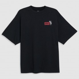 тениска,дамски,топове,levis,graphic,short,stack,t,shirt,blue