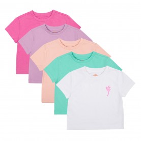 детска,тениска,детски,тениски,be,you,younger,girl,5,pack,tropic,t,shirts,multi