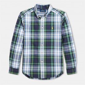 детски,3/4,панталони,polo,ralph,lauren,check,shirt,juniors,white,green