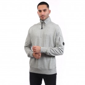 Поларена блуза CP Company Diagonal Raised Fleece Half-Zip Sweatshirt - Grey поларена,блуза,мъжки,горнища,с,качулка,мъжки,ежедневни,облекла,cp,company,diagonal,raised,fleece,half,zip,sweatshirt,grey