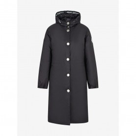 Armani Exchange Long Coat - Black дамски,якета,и,палта,armani,exchange,long,coat,black