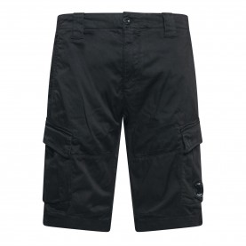 Къси панталони CP Company Sateen Stretch Cargo Shorts - Black къси,панталони,мъжки,къси,панталони,cp,company,sateen,stretch,cargo,shorts,black