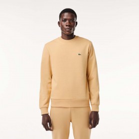 Поларена блуза Lacoste Fleece Crewneck Sweatshirt - Natural поларена,блуза,мъжки,горнища,с,качулка,мъжки,ежедневни,облекла,lacoste,fleece,crewneck,sweatshirt,natural