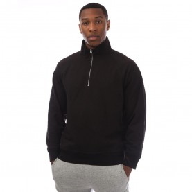 Поларена блуза CP Company Diagonal Raised Fleece Half-Zip Sweatshirt - Black поларена,блуза,мъжки,горнища,с,качулка,мъжки,ежедневни,облекла,cp,company,diagonal,raised,fleece,half,zip,sweatshirt,black