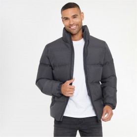 яке,мъжки,якета,мъжки,якета,и,палта,размер+,threadbare,showerproof,funnel,neck,puffer,jacket,dark,grey