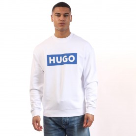 блуза,мъжки,горнища,с,качулка,мъжки,ежедневни,облекла,hugo,niero,logo,print,crewneck,sweatshirt,white