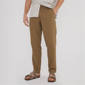 панталони,threadbare,linen,blend,drawcord,trousers,light,brown