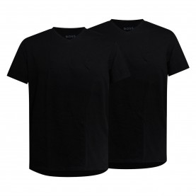 Тениска Boss 2 Pack of Comfort V-Neck T-Shirts - Black тениска,мъжки,тениски,boss,2,pack,of,comfort,v,neck,t,shirts,black