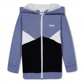 детски,суичър,детски,облекла,boss,colourblock,zip,hoodie,infants,med,grey,049