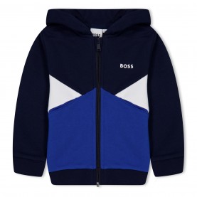 детски,суичър,детски,облекла,boss,colourblock,zip,hoodie,infants,navy,849