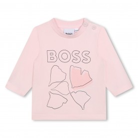бебешка,тениска,детски,облекла,boss,long,sleeve,t,shirt,babies,pale,pink,44l