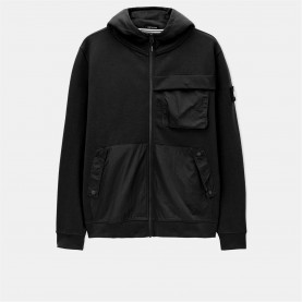 суичър,облекла,на,разпродажба,мъжки,блузи,weekend,offender,daponte,overlay,zip,hoodie,black