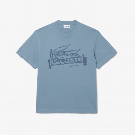 тениска,мъжки,тениски,lacoste,printed,cotton,jersey,t,shirt,blue