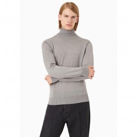 Блуза Emporio Armani Rollneck Sweater - Grey блуза,мъжки,горнища,с,качулка,мъжки,ежедневни,облекла,emporio,armani,rollneck,sweater,grey