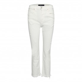 Дънки Replay Maijke Straight-Fit Cropped Jeans - White дънки,дамски,дънки,replay,maijke,straight,fit,cropped,jeans,white