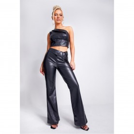 missy,empire,over,faux,leather,flare,trouser,black