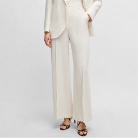 панталони,дамски,чорапогащи,и,клинове,boss,tikela,high,waisted,relaxed,fit,trousers,white