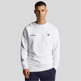 блуза,облекла,на,разпродажба,мъжки,блузи,lyle,and,scott,co,ordinate,print,crewneck,sweatshirt,white