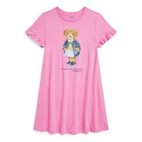 Юношеска рокля Polo Ralph Lauren Bear Dress Junior - Laguna Pink юношеска,рокля,polo,ralph,lauren,bear,dress,junior,laguna,pink