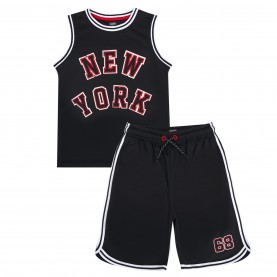 Studio Younger Boys NYC Basket Ball Set - BLACK детски,3/4,панталони,studio,younger,boys,nyc,basket,ball,set,black