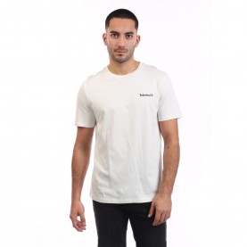 Тениска Timberland Small Linear Logo Print T-Shirt - Beige тениска,мъжки,тениски,timberland,small,linear,logo,print,t,shirt,beige