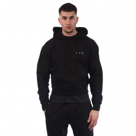Суичър Off White Caravaggio Paint Over Hoodie - Black-White суичър,мъжки,ежедневни,облекла,мъжки,горнища,с,качулка,off,white,caravaggio,paint,over,hoodie,black,white