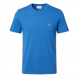 Тениска Lacoste Cotton Pima T-Shirt - Blue тениска,мъжки,тениски,lacoste,cotton,pima,t,shirt,blue