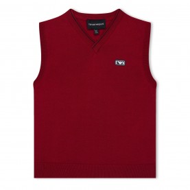 детски,плетен,елек,детски,облекла,emporio,armani,sleeveless,jumper,infants,ruby,red