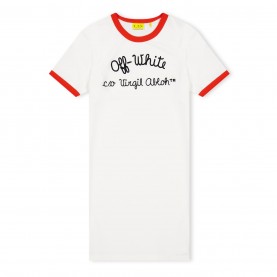 тениска,детски,3/4,панталони,off,white,kids',ringer,contrast,trim,t,shirt,dress,wht,blk,0110