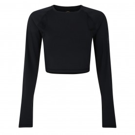 Къса блуза Umbro Pro Training Cropped LS Top - Black къса,блуза,дамски,тениски,дамски,топове,umbro,pro,training,cropped,ls,top,black