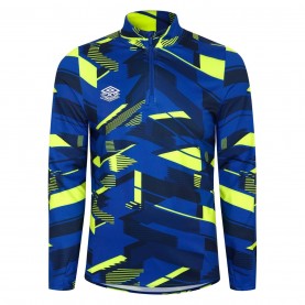 мъжко,фитнес,облекло,umbro,premier,graphic,warm,up,mid,layer,top,blue,yellow