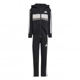 Детски анцуг adidas Kids Tiberio Colorblock Fleece Tracksuit Kids - Blk/Wite/Grey детски,анцуг,детски,екипи,adidas,kids,tiberio,colorblock,fleece,tracksuit,kids,blk,wite,grey