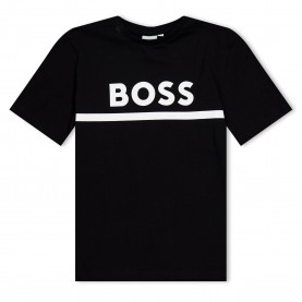 тениска,детски,тениски,boss,kids,large,logo,t,shirt,logo,design,black,09b