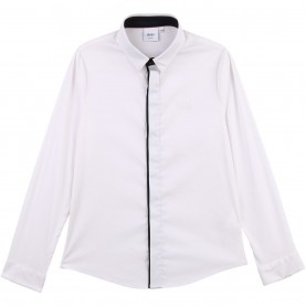 детски,3/4,панталони,boss,kids,slim,fit,long,sleeved,shirt,white