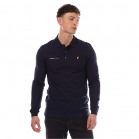блуза,с,яка,облекла,на,разпродажба,lyle,and,scott,co,ordinate,print,long,sleeve,polo,shirt,navy