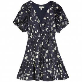 рокля,дамски,поли,и,рокли,ted,baker,steviee,puff,sleeve,faux,wrap,dress,navy