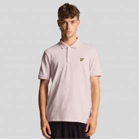 Блуза с яка Lyle and Scott Plain Polo Shirt - Pink блуза,с,яка,lyle,and,scott,plain,polo,shirt,pink