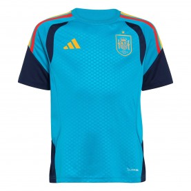 adidas Spain Training Shirt World Cup 2026 Juniors - Blue/White футболни,фланелки,национални,отбори,детски,тениски,футбол,adidas,spain,training,shirt,world,cup,2026,juniors,blue,white