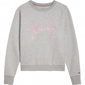 блуза,дамски,плетени,дрехи,tommy,hilfiger,tommy,jeans,signature,sweatshirt,light,grey